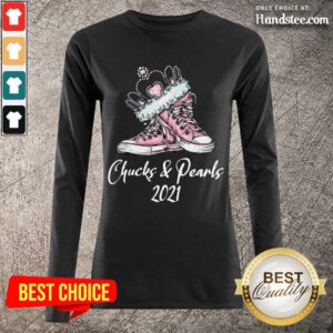 Top Chucks Crown And Pearls 2021 Pink Converse Sneakers Long-Sleeved
