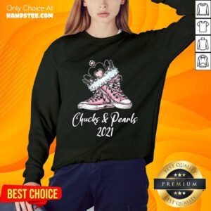 Top Chucks Crown And Pearls 2021 Pink Converse Sneakers Sweater