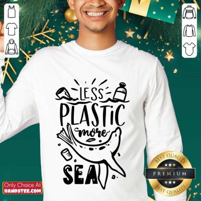 Top Less Plastic More Sea Earth Day Sweater