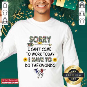 Top Sorry I Can't I Come To Work Today I Have To Taekwondo Sweater
