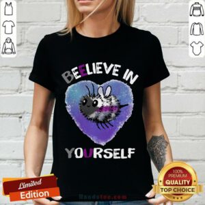 Bee Believe In Yourself Demisexual V-neck