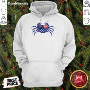 Crab American Flag Hoodie