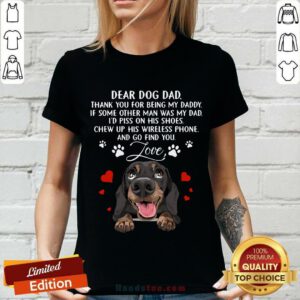 Dachshund Dear Dog Dad V-neck