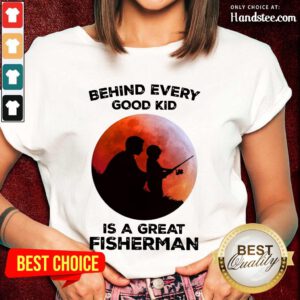 Dad And Son Fishing Is A Great Fisherman Ladies Tee
