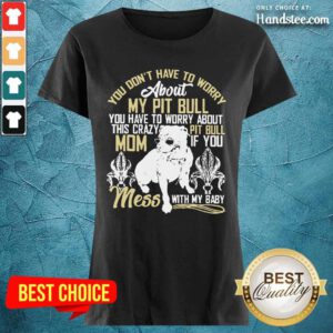Don't Mess With My Pitbull Ladies Tee