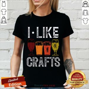 I Like Crafts Vintage V-neck