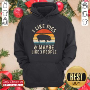 I Like Pigs Vintage Hoodie