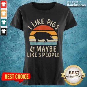 I Like Pigs Vintage Ladies Tee