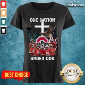 Ohio State Buckeyes One Nation Under God Ladies Tee