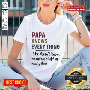 Papa Knows Everything Vintage V-neck