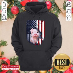Pig American Flag Hoodie