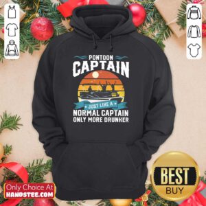 Pontoon Captain Only More Drunker Vintage Hoodie