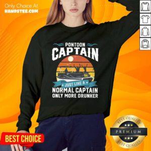 Pontoon Captain Only More Drunker Vintage Sweater