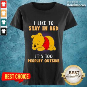 Pooh I Like To Stay In Bed Ladies Tee
