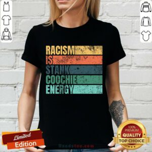 Racism Is Stank Coochie Energy Vintage V-neck