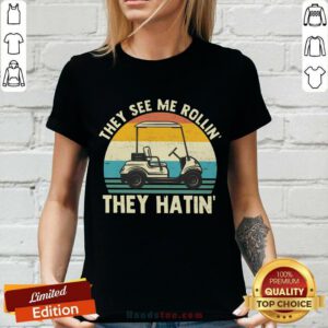 They See Me Rollin They Hatin Vintage V-neck
