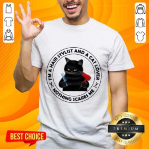 Black Cat I'm A Hair Stylist Shirt