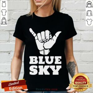 Blue Sky Hand V-neck