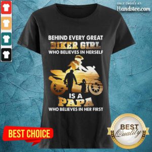 Great Biker Girl Is A Daddy Ladies Tee