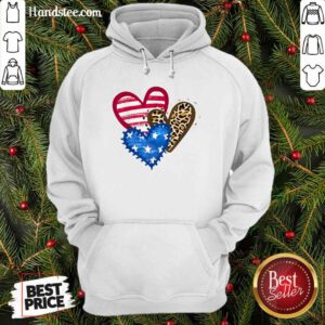Heart Love USA Leopard Hoodie