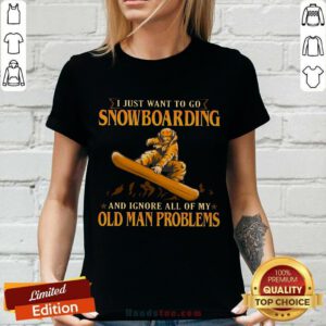 I Just Want To Go Snowboarding V-neck