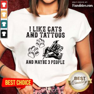 I Like Cats And Tattoos Ladies Tee