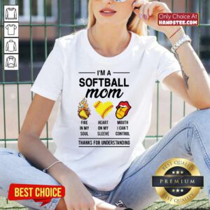 I’m A Softball Mom Fire In My Soul V-neck
