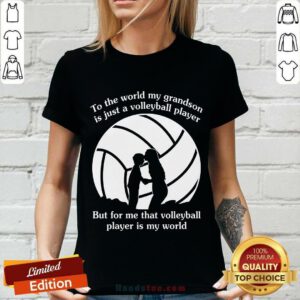 My Grandson Is Just A Volleyball Player V-neck