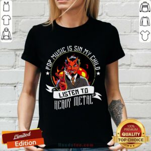 Skull Listen To Heavy Metal V-neck