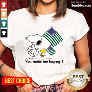 Snoopy You Make Me Happy Ladies Tee
