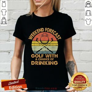 Weekend Forecast Golf With Drinking V-neck