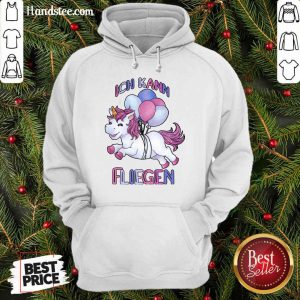 Ich Kann Fliegen With Balloons Unicorn Birthday Girl Hoodie