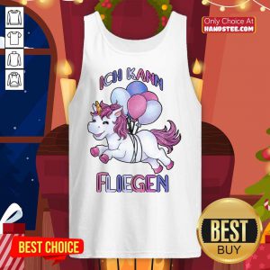 Ich Kann Fliegen With Balloons Unicorn Birthday Girl tank Top