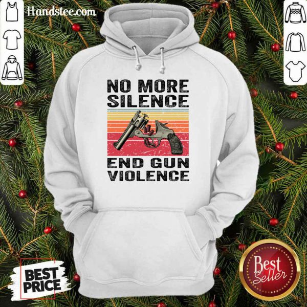 No More Silence End Gun Violence Vintage Hoodie