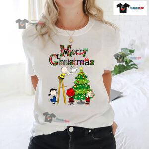 Merry Christmas Snoopy Charlie Brown Lucy van Pelt Linus van Pelt T-Shirt