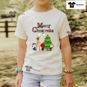 Merry Christmas Snoopy Charlie Brown Lucy van Pelt Linus van Pelt T-Shirt