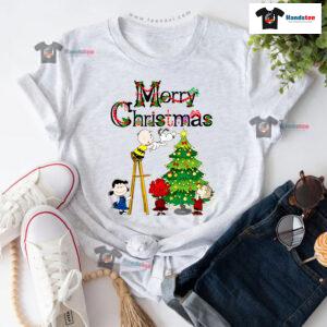Merry Christmas Snoopy Charlie Brown Lucy van Pelt Linus van Pelt T-Shirt