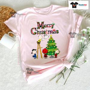 Merry Christmas Snoopy Charlie Brown Lucy van Pelt Linus van Pelt T-Shirt