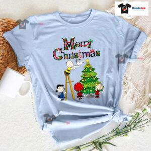 Merry Christmas Snoopy Charlie Brown Lucy van Pelt Linus van Pelt T-Shirt
