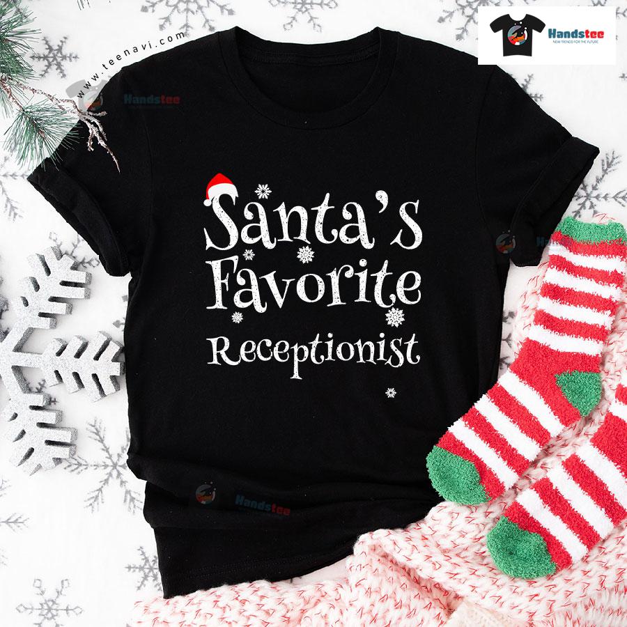 Santa's Favorite Receptionist Christmas T-Shirt