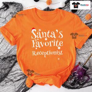 Santa's Favorite Receptionist Christmas T-Shirt