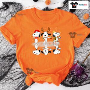 Snoopy With Christmas Ornament Water Mirror Reflection T-Shirt