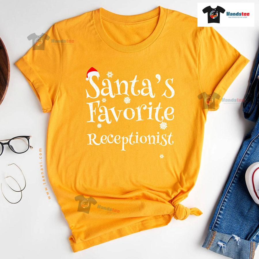 Santa's Favorite Receptionist Christmas T-Shirt