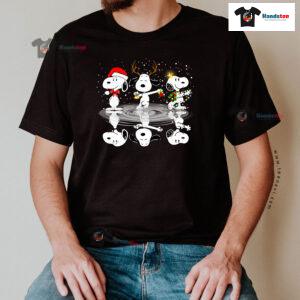 Snoopy With Christmas Ornament Water Mirror Reflection T-Shirt
