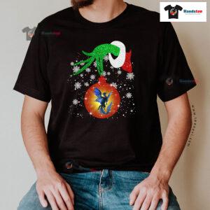 Grinch Hand Holding Dragon Christmas T-Shirt