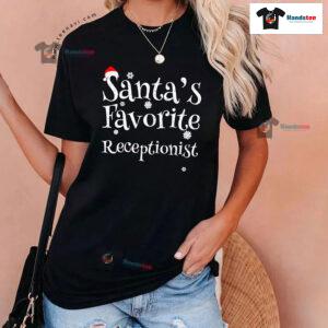 Santa's Favorite Receptionist Christmas T-Shirt