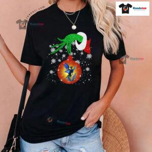 Grinch Hand Holding Dragon Christmas T-Shirt