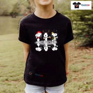 Snoopy With Christmas Ornament Water Mirror Reflection T-Shirt
