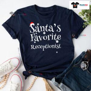 Santa's Favorite Receptionist Christmas T-Shirt