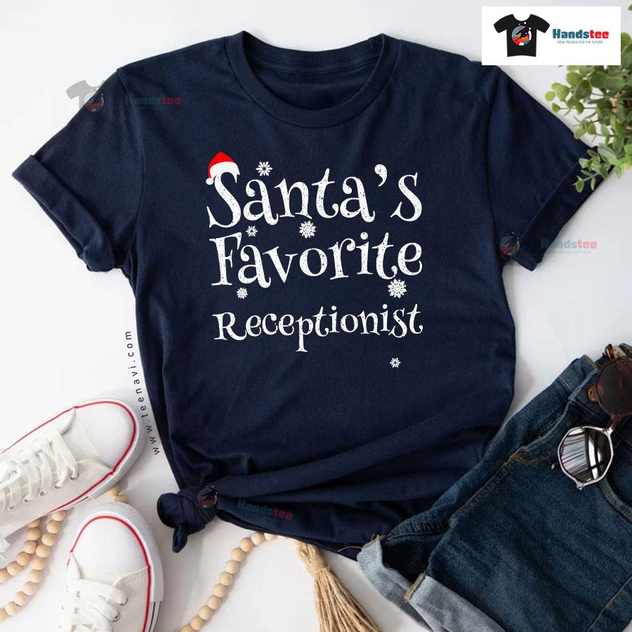Santa's Favorite Receptionist Christmas T-Shirt